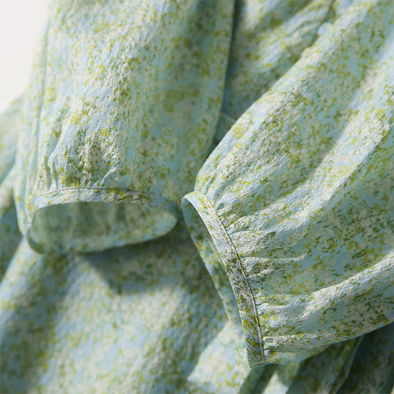 2025 Silk dress, refreshing lantern sleeves, high-end mulberry silk skirt  summer women's clothing new medium and long models