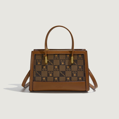 2025 hot-selling handbag women's popular fashion retro printed shoulder bag high-end sense large-capacity commuter bag wholesale