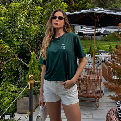 New women's clothing spring and summer new letter printing contrasting colors fashion trend loose lazy wind crew neck top women