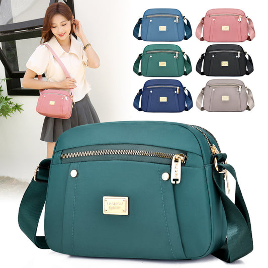FLOWERSVERSE  New Nylon Shoulder Bag Versatile Fashion Middle-Aged Lady Mother Messenger Bag Lightweight Casual Small Bags Women