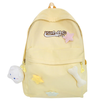 2025 Niche versatile ins style schoolbag for girls, high school students, large-capacity backpack, high-value Korean version of student backpack for women