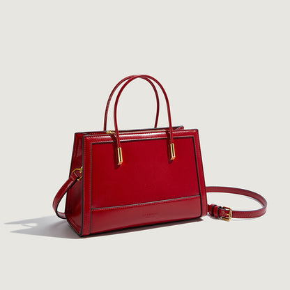 2025 Handbag bag autumn and winter high-end niche women's bag popular fashion light luxury tote bag casual contrasting color tote bag women