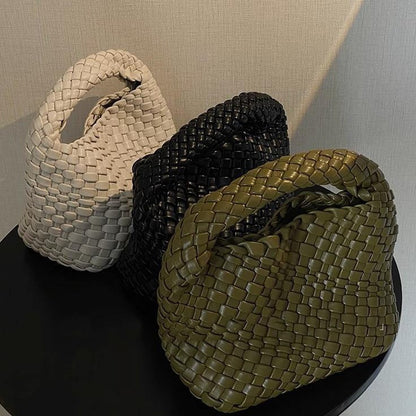 FLOWERSVERSE  Handmade Woven Small Tote Bag Handbags Female  New High-Grade Mini Chain Shoulder Crossbody Bag