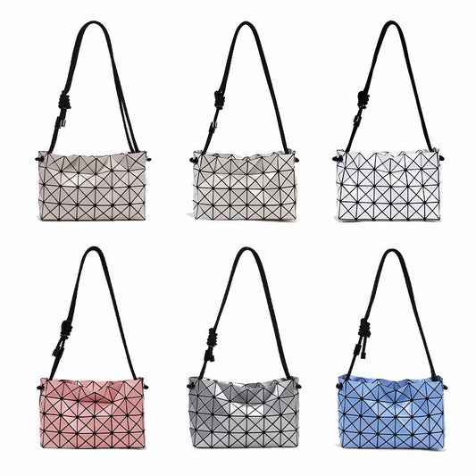 FLOWERSVERSE  Japanese Life Original Square Bag  New Women's Shoulder Messenger Bag Geometric Diamond Pattern Bag Handbag Women's Bag