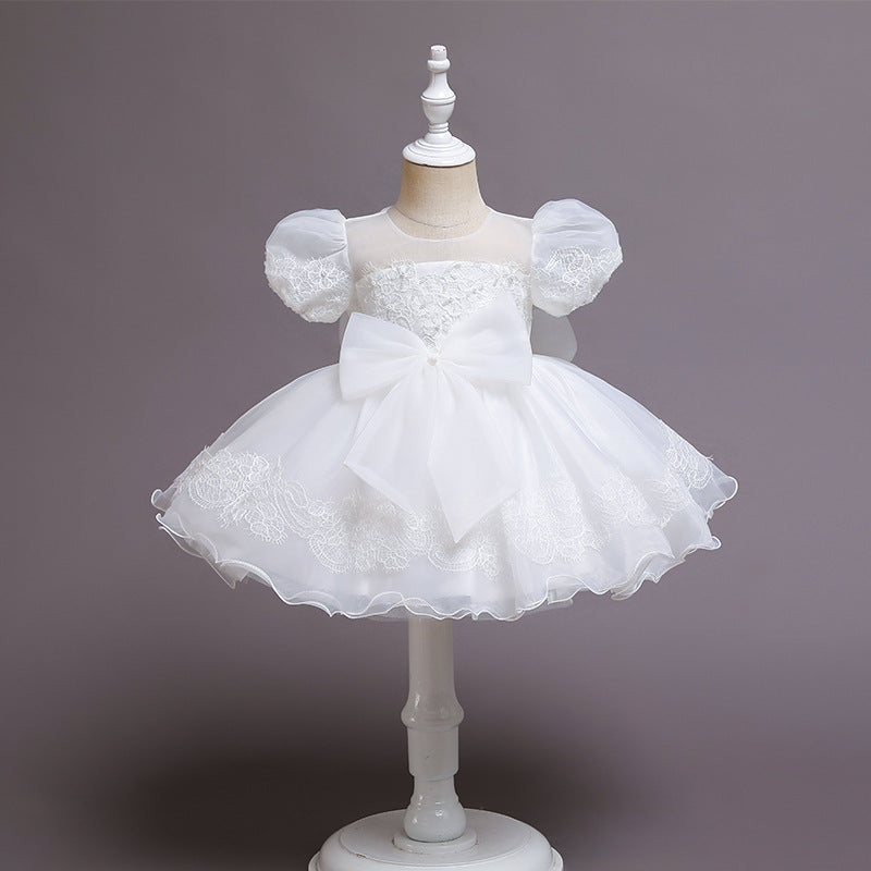 flowersverse Hot Selling Girls Baby Dress for One Year Old Birthday Wedding Flower Girl Children Princess Dress Costume for Piano Performance Dress