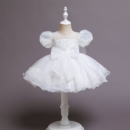 flowersverse Hot Selling Girls Baby Dress for One Year Old Birthday Wedding Flower Girl Children Princess Dress Costume for Piano Performance Dress