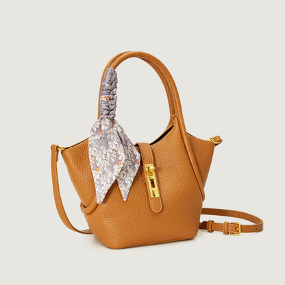 2025 Bucket bag autumn and winter fashionable simple handbag classic large-capacity shoulder bag high-end sense work commuter bag women