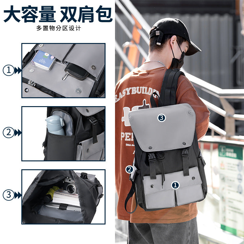 2025 Casual men's backpack, high-end fashion travel, women's backpack, commuter backpack, schoolbag, lightweight and burden-reducing computer bag