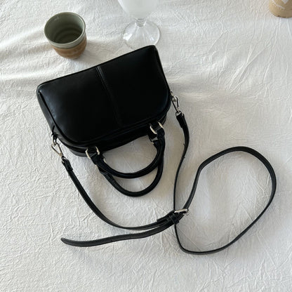 FLOWERSVERSE  Summer Popular Work Commuter Bag Texture Large Capacity Women's Handbag Retro Boston Bowling Bag