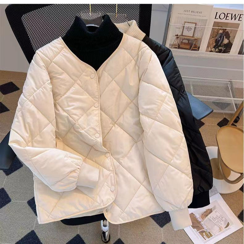 Korean small man light down cotton jacket women light short loose 2023 new Korean version baseball jacket women