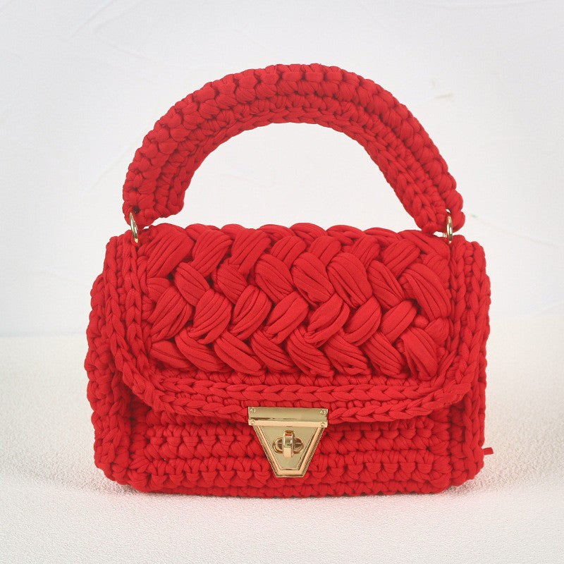 FLOWERSVERSE  Xuan Ya Hand-Woven Women's Handbag Color Bag Women's Crossbody Chain Bag Cross-Border Handbag