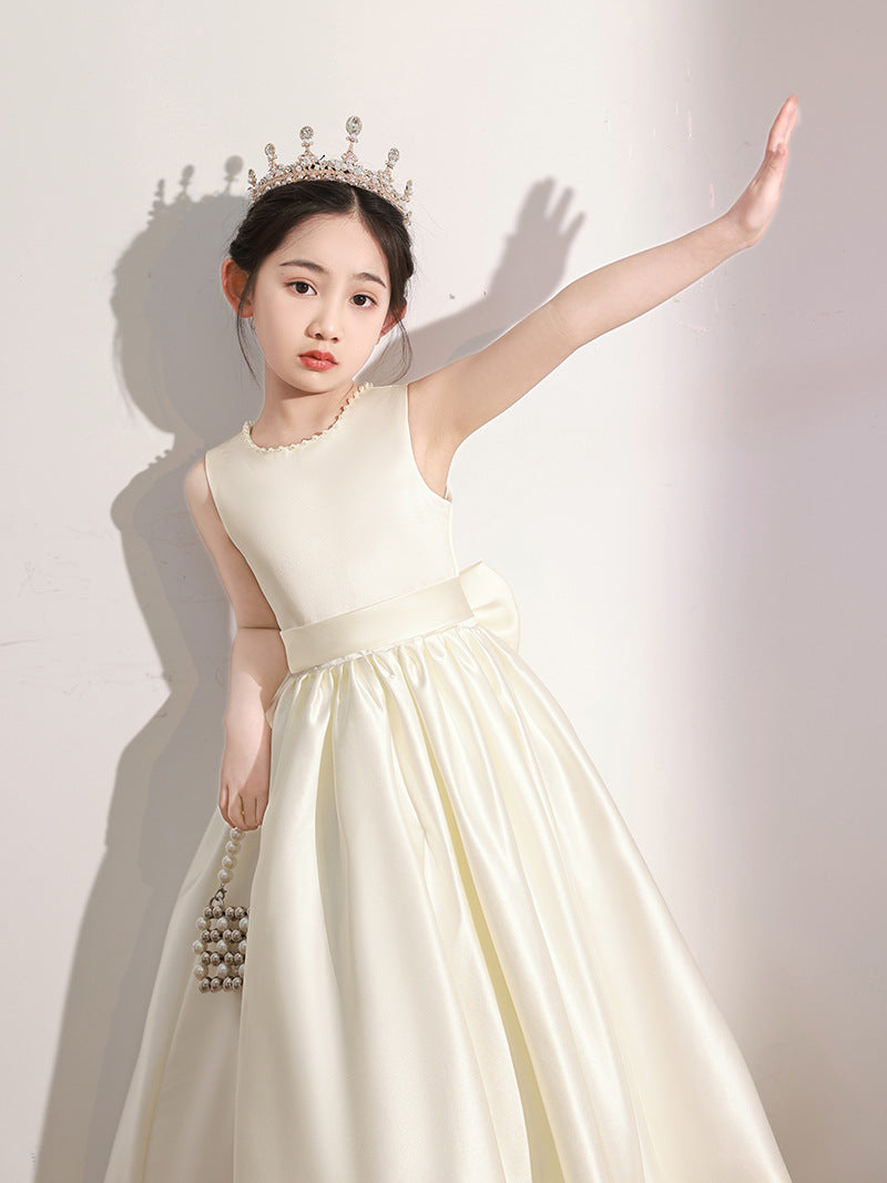 flowersverse Princess Dress Girls' Cross-Border Dress Piano Playing Violin Show Performance Gown Children Host Catwalk Dress