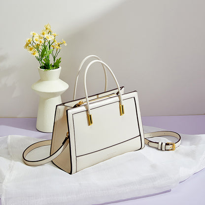 2025 Handbag bag autumn and winter high-end niche women's bag popular fashion light luxury tote bag casual contrasting color tote bag women