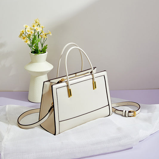 2025 Handbag bag autumn and winter high-end niche women's bag popular fashion light luxury tote bag casual contrasting color tote bag women