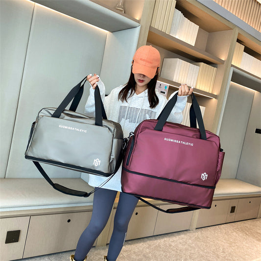 2025 New Fashion Casual Travel Bag Women's Large Capacity Sports Fitness Bag Short Trip Luggage Bag Lightweight Satchel Women's