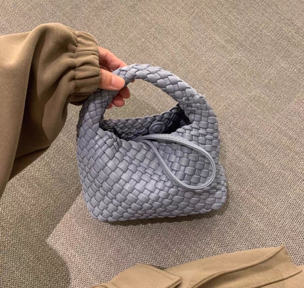 FLOWERSVERSE  Handmade Woven Small Tote Bag Handbags Female  New High-Grade Mini Chain Shoulder Crossbody Bag