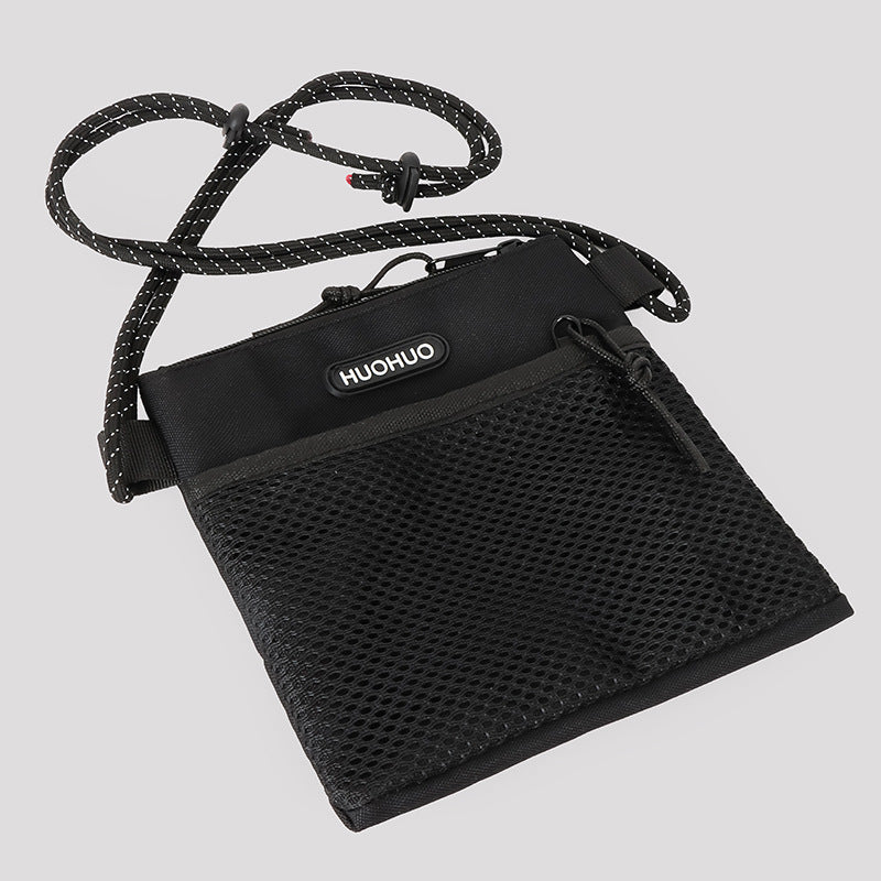 FLOWERSVERSE New Trendy Men's Sports Riding Backpack Women's Bag Japanese Crossbody Small Shoulder Bag Women's Fashion Student Mobile Phone Bag