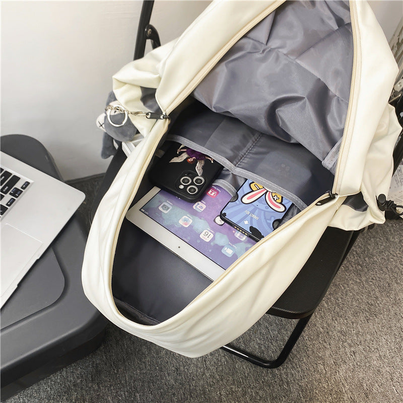 FLOWERSVERSE Schoolbag Male College Student Ins Trendy Cool Casual Simple Large Capacity Backpack Junior High School Student Travel Backpack