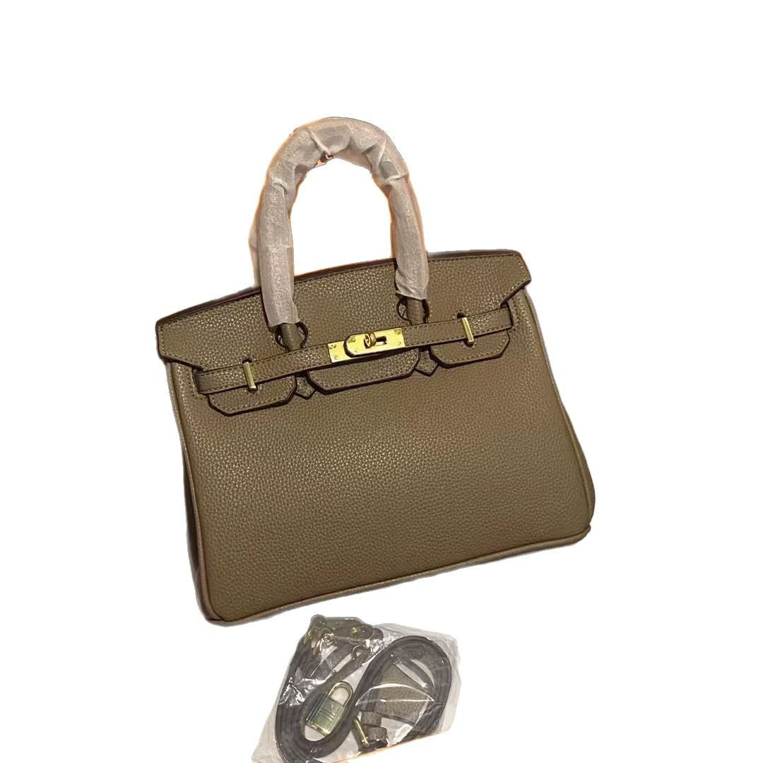 Premium texture women's bag handbag 30CM soft leather 2025 fashion TOGO platinum bag exquisite and versatile