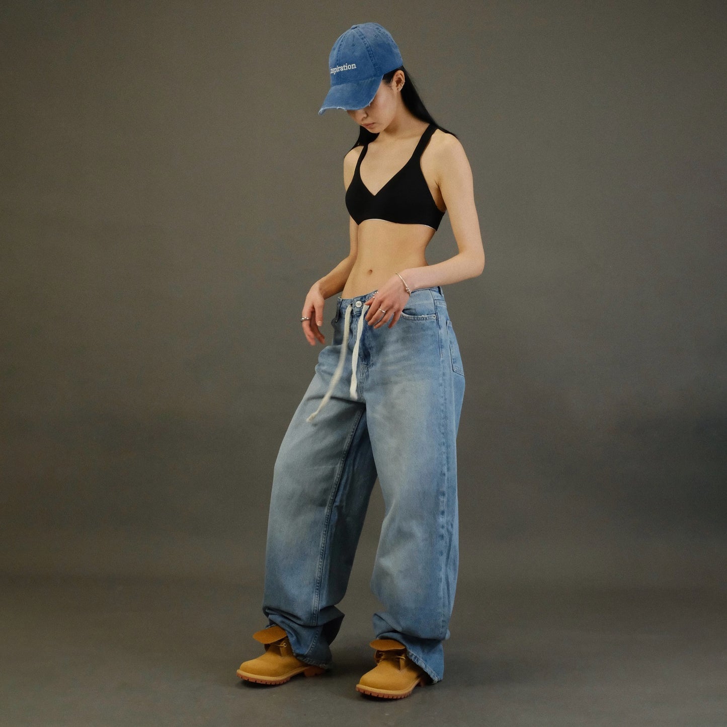 style low waist pendant wide-leg jeans  new super large size loose and thin floor-mopping wide-leg trousers