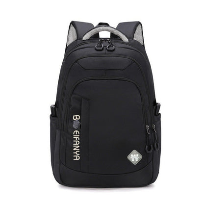 Cross-Border Large Capacity Lightweight Backpack Schoolbag Female Middle School Student New Trendy Male Burden-Free Spine-Protective Backpack