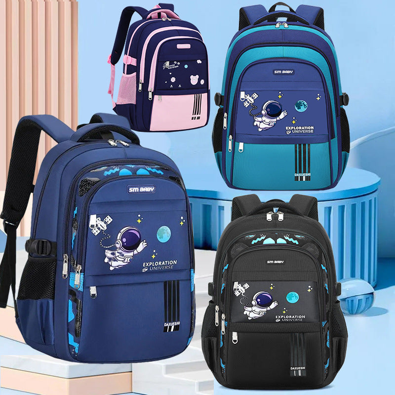 Astronaut New Children's Schoolbag Lightweight Primary School Student Breathable Waterproof Schoolbag Wholesale