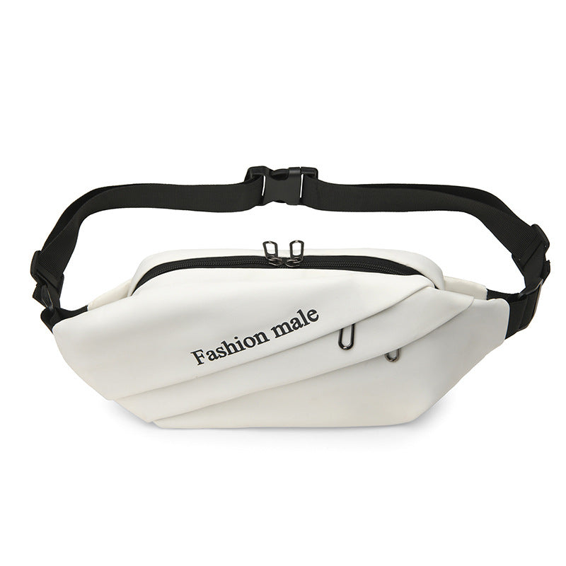 2025 New trendy men's breast bag, casual messenger bag, men's high-end sense, single shoulder messenger bag, simple travel satchel.