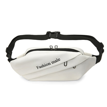 2025 New trendy men's breast bag, casual messenger bag, men's high-end sense, single shoulder messenger bag, simple travel satchel.