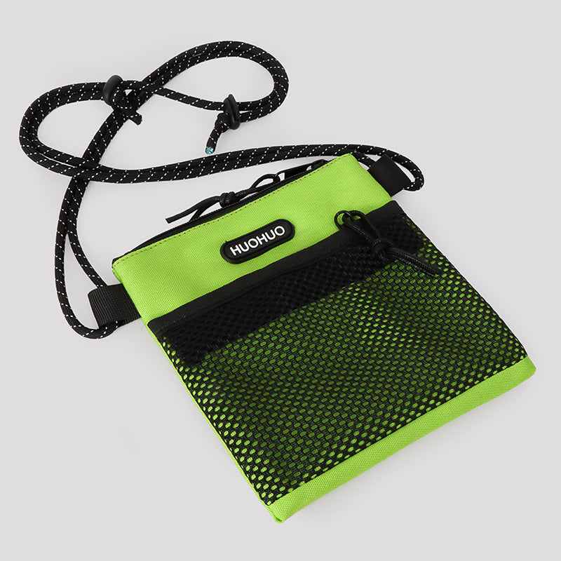 FLOWERSVERSE New Trendy Men's Sports Riding Backpack Women's Bag Japanese Crossbody Small Shoulder Bag Women's Fashion Student Mobile Phone Bag