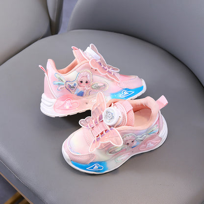 flowersverse Girls' Shoes  Spring New Student Shoes Rotating Buckle Shoes Girls Casual Shoes Children Sneaker