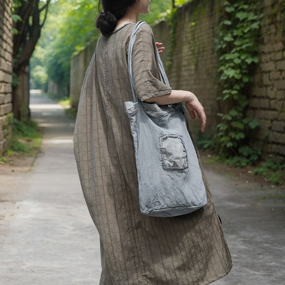 manual wiring multi-purpose messenger bag cotton and linen travel Fengsen Zen leisure simple literary bag