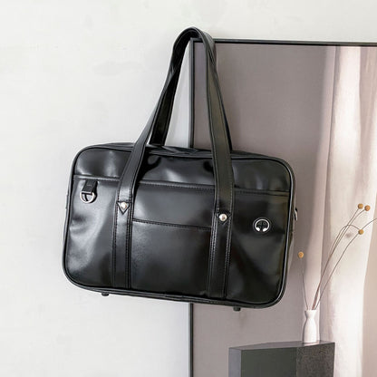 FLOWERSVERSE  New Japanese Japanese Orthodox JK Uniform Bag Single Shoulder Pu Women's Simple Comic Show Student Leisure Crossbody Bag College