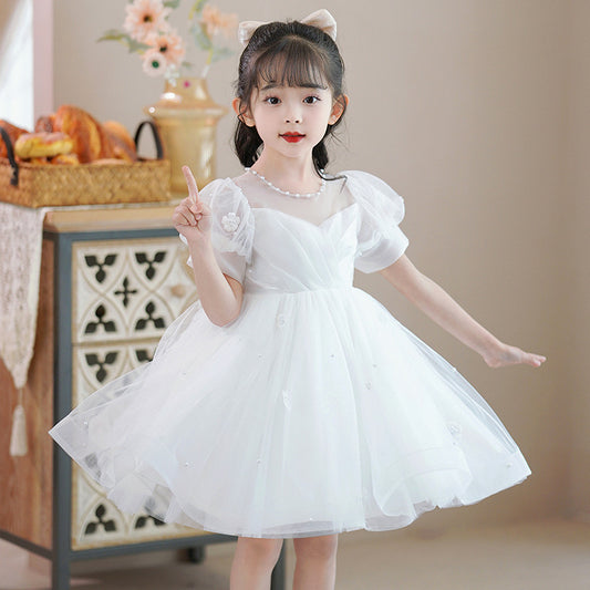 flowersverse Girls' Princess Dress  Summer New Children's Dress Baby Western Style Festival Performance Children's Clothing Dress Wholesale