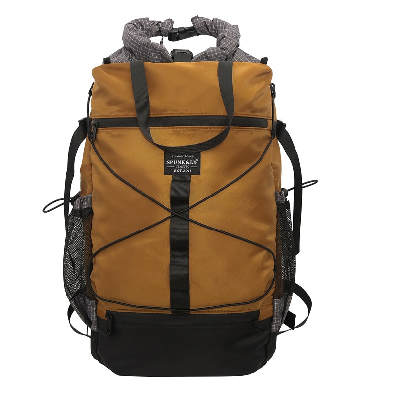 2025 Backpack Outdoor trendy brand Functional wind travel backpack Personalized versatile large-capacity portable dual-purpose backpack