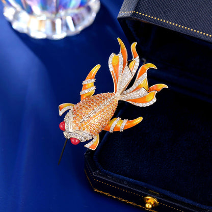 2025 Every year there are fish new goldfish brooch creative exaggerated accessories high-end koi corsage animal fixed pin wholesale