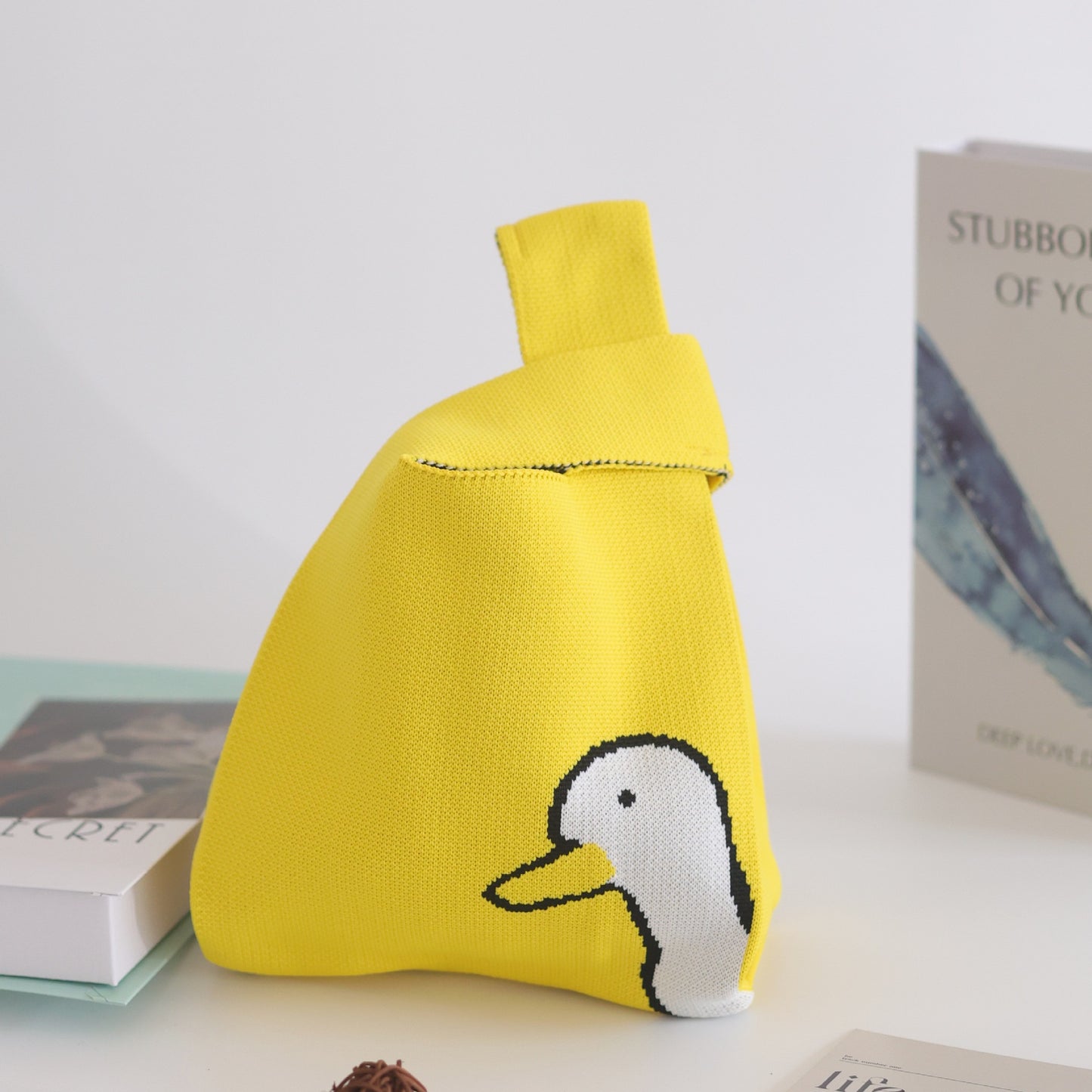 FLOWERSVERSE  INS Internet Hot New Handbag Women's Knitted Bag Japanese and Korean Style All-Match Hand Carrying Casual Tote Bag Factory Wholesale