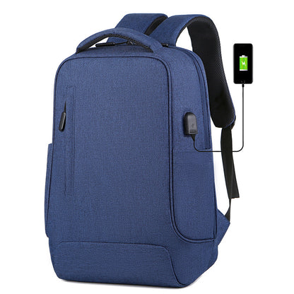 New Backpack USB Backpack Printed Logo Computer Bag Simple Business Leisure Backpack