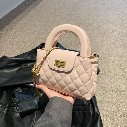 FLOWERSVERSE  Minority Diamond Pattern Chain Bag Women's  New Spring and Summer Fashion Handbag Commuter Shoulder Messenger Bag