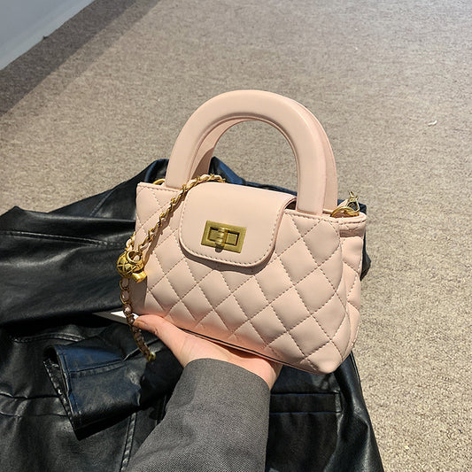 FLOWERSVERSE  Minority Diamond Pattern Chain Bag Women's  New Spring and Summer Fashion Handbag Commuter Shoulder Messenger Bag