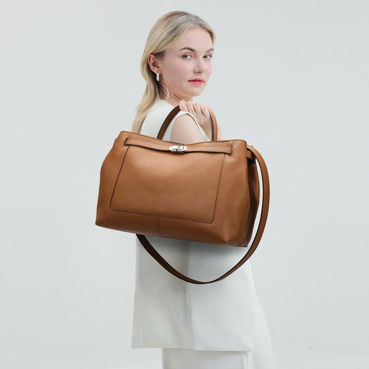 2025 Tote bag  fashion large-capacity bag women's new high-end casual shoulder bag simple women's handbag