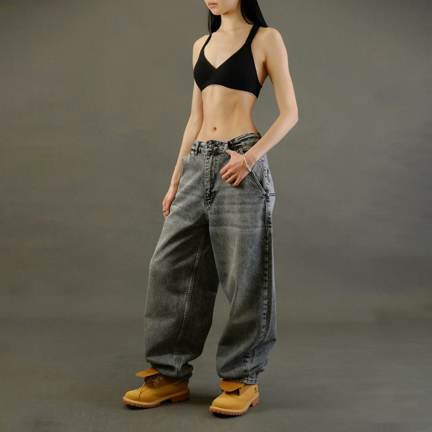 style low waist pendant wide-leg jeans  new super large size loose and thin floor-mopping wide-leg trousers