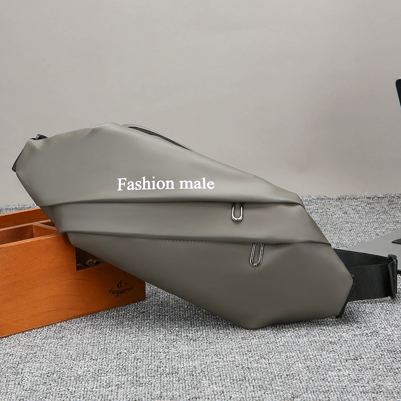 2025 New trendy men's breast bag, casual messenger bag, men's high-end sense, single shoulder messenger bag, simple travel satchel.