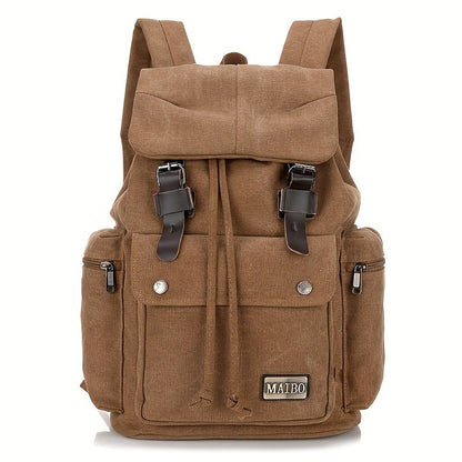 FLOWERSVERSE Cross-Border Canvas Backpack Boys Leisure Outdoor Travel Backpack Female Middle School Student Large Capacity Schoolbag Korean