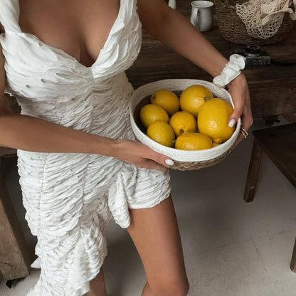 temperament niche fashion women's clothing New irregular skirt suspender dress waist slim backless short skirt