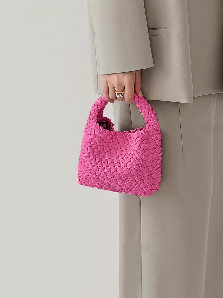 FLOWERSVERSE  Handmade Woven Small Tote Bag Handbags Female  New High-Grade Mini Chain Shoulder Crossbody Bag