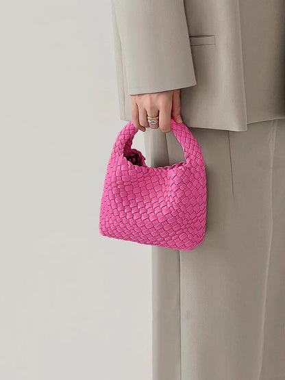 FLOWERSVERSE  Handmade Woven Small Tote Bag Handbags Female  New High-Grade Mini Chain Shoulder Crossbody Bag