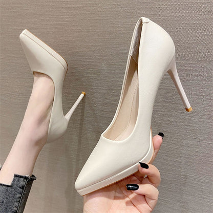 2025 1088B professional OL high heels women's 2025 autumn new pointed single shoes women's sexy high heels 10cm stiletto