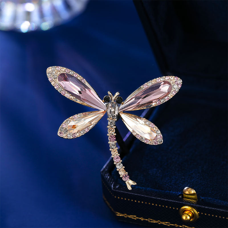 2025 New high-end exquisite clothing luxury niche suit corsage pin fixed clothes premium accessories dragonfly brooch