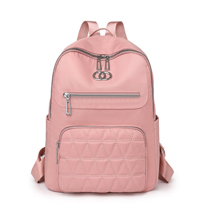 FLOWERSVERSE 2025 Nylon backpack women's Korean version fashion versatile schoolbag light travel backpack trend school commute large capacity