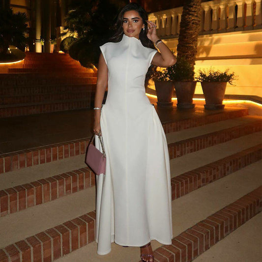 FLOWERSVERSE popular autumn and winter women's clothing 2025 style New new fashion temperament dress slim sleeveless A-shaped long dress